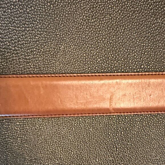 To Boot New York Adam Derrick Brown Tan Leather Belt with Silver Buckle Size 36 - Picture 9 of 13